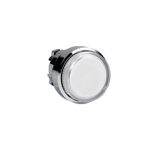 Clear projecting illuminated pushbutton head Ø22 spring return for BA9s bulb