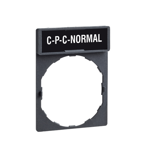 Legend holder 30 x 40 mm with legend 8 x 27 mm with marking C-P-C-NORMAL