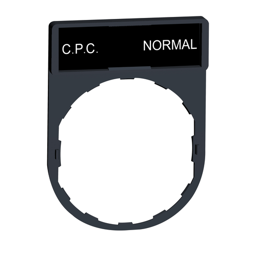 Legend holder 30 x 40 mm with legend 8 x 27 mm with marking C-P-C-NORMAL