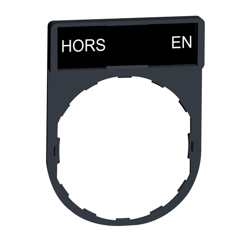 Legend holder 30 x 40 mm with legend 8 x 27 mm with marking HORS-EN