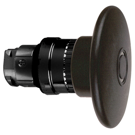 Black Ø60 mushroom pushbutton head Ø22 latching push-pull