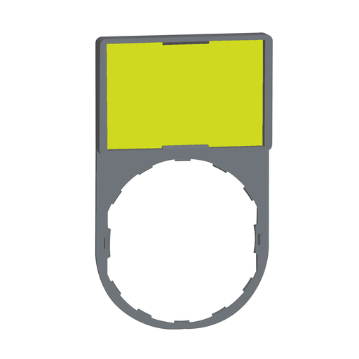 Legend holder 30 x 50 mm with blank legend color plated grey