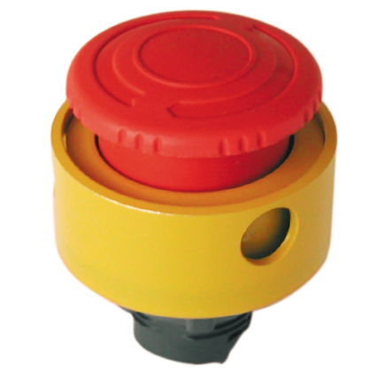 Yellow padlock for Ø22 emergency stop pushbutton