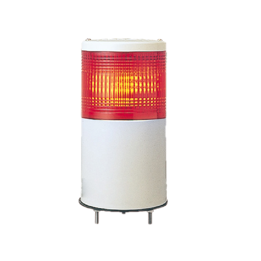 Monolithic tower light, red, 40mm, base mounting, steady, without buzzer, IP54, 24 V AC DC