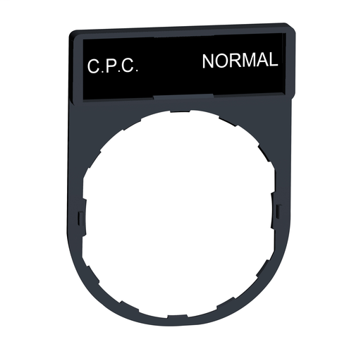 Legend holder 30 x 40 mm with legend 8 x 27 mm with marking C-P-C-NORMAL