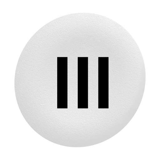 White plain cap III for flush mounted push button