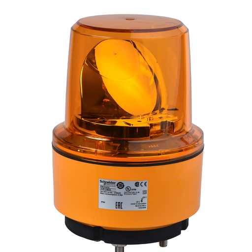 Rotating beacon, 130 mm, orange, without buzzer, 24 V DC