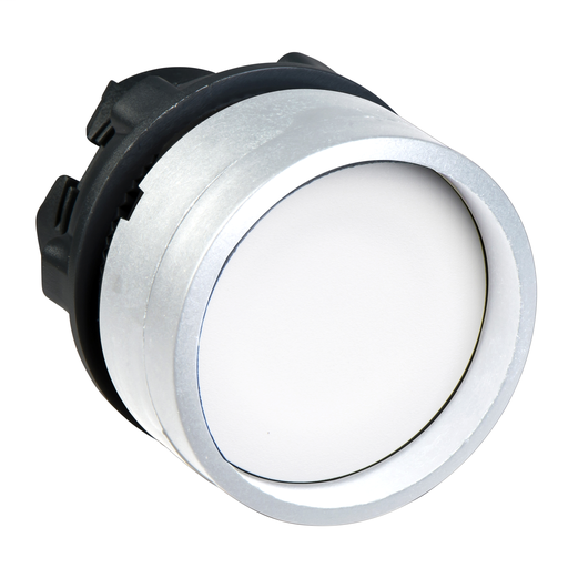 White pushbutton head recessed colour plated white