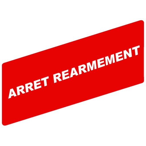 Marked legend 8 x 27 mm for legend holder 30 x 40 mm – ARRET REARMEMENT