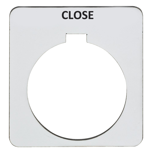 Push button legend plate 30mm t-k