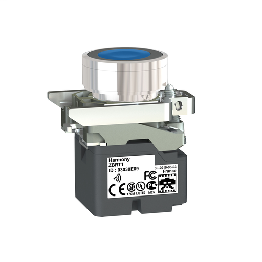 Transmitter – Ø22 mm metal head – blue cap