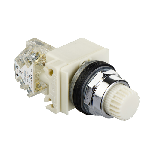 White illuminated pushbutton Ø 30 – projecting spring return – 24V – 1OC