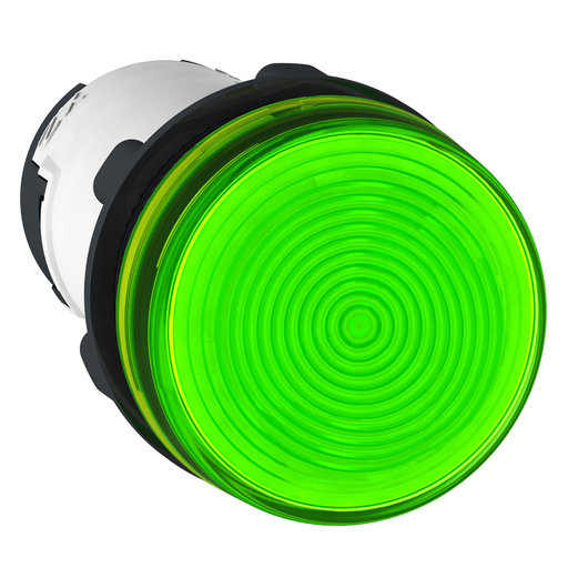 Round pilot light Ø 22 – green – BA 9s base – 230 V – screw clamp terminals