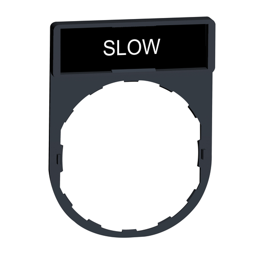 Legend holder 30 x 40 mm with legend 8 x 27 mm with marking SLOW