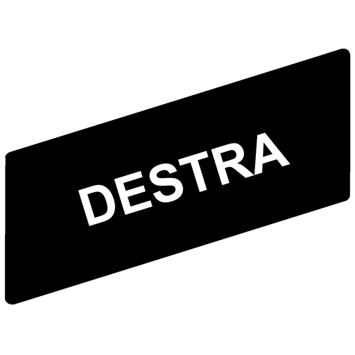 Marked legend 8 x 27 mm for legend holder 30 x 40 mm – DESTRA