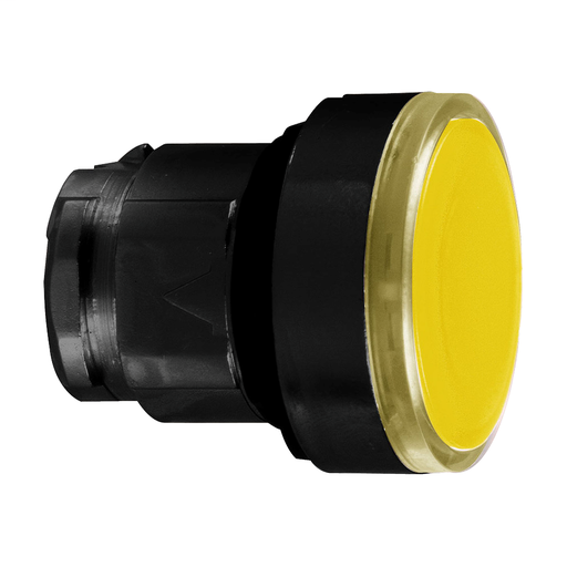 Orange flush illuminated pushbutton head Ø22 push-push for integral LED