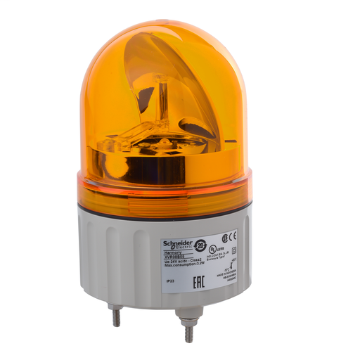 Rotating beacon, 84 mm, orange, without buzzer, 24 V AC DC