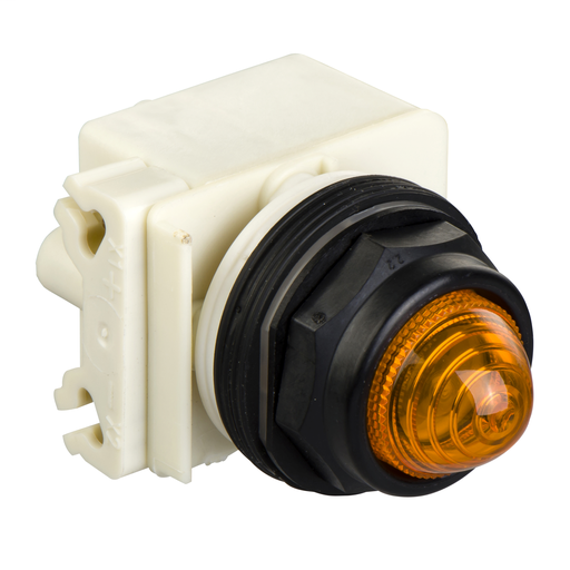 Octagonal pilot light Ø 30 – white – incandescent BA 9s – 600 V AC – IP66