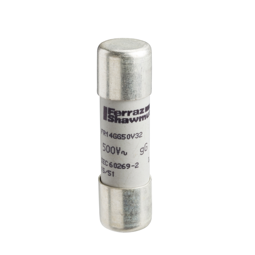 NFC cartridge fuses, Tesys GS, cylindrical 14 mm x 51 mm, fuse type gG, 500 VAC, 32 A, without striker