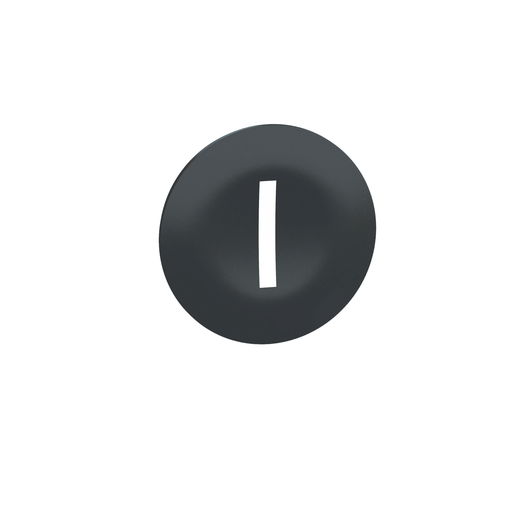 Black cap marked I for rectangular multiple-headed pushbutton Ø22