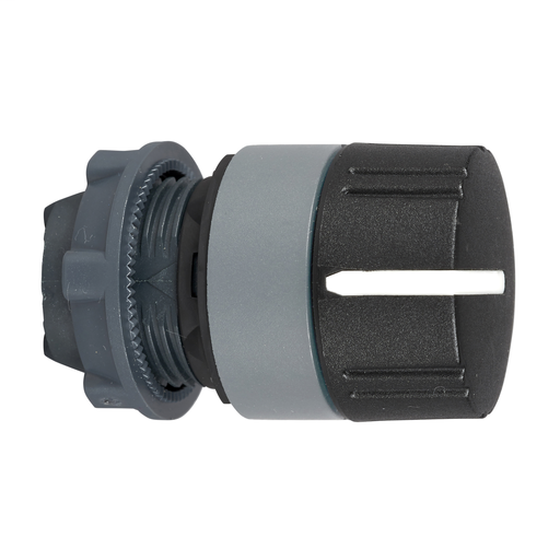 Black selector switch head knurled knob 3-position stay put cp grey