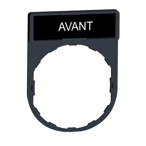 Legend holder 30 x 40 mm with legend 8 x 27 mm with marking AVANT