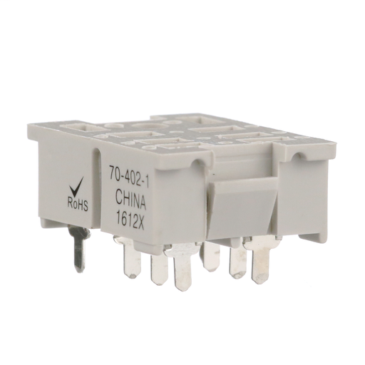 Socket, Legacy general purpose relay accessory, DPDT, 10A, 300 V, 8 pins, pins for printed circuit board, 782 series