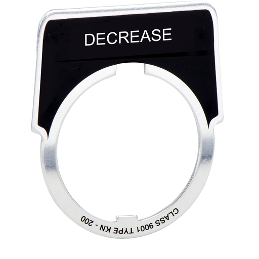 PUSH BUTTON LEGEND PLATE 30MM T-K