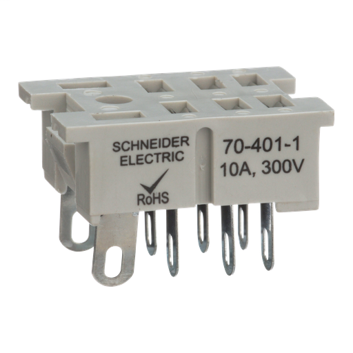 Socket, Legacy general purpose relay accessory, DPDT, 10A, 300 V, 8 pins, solder terminal, 782 series