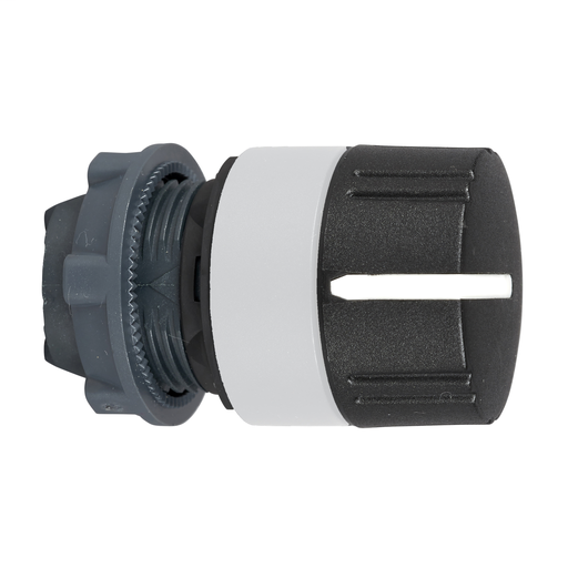 Black selector switch head 2 pos return right to l cp white