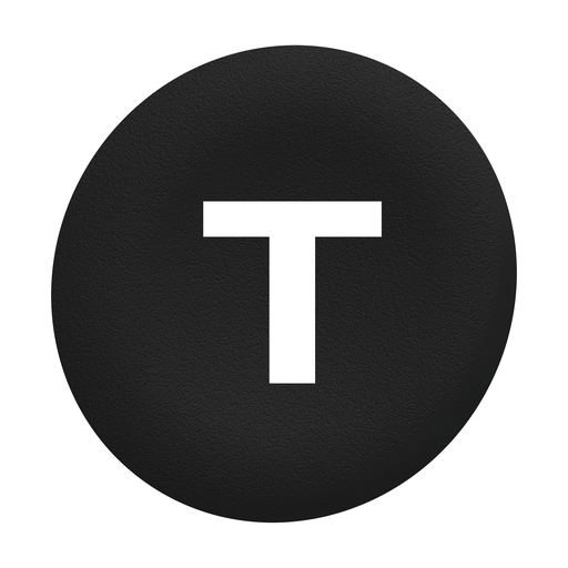 Black plain cap T test for flush mounted push button