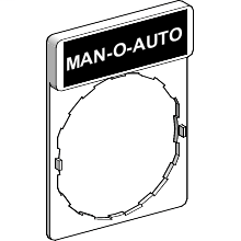 Legend holder 30 x 40 mm with legend 8 x 27 mm with marking MAN-O-AUTO