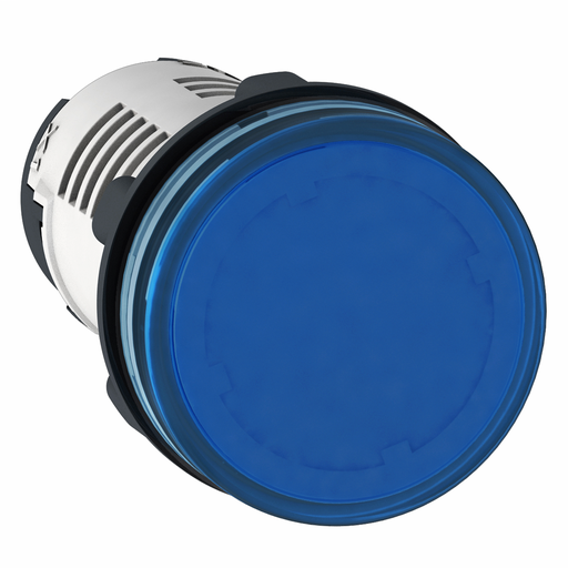 Round pilot light Ø 22 – blue – integral LED – 24 V – faston connectors