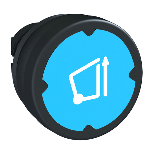 Pushbutton head for harsh environment – light blue – with marking