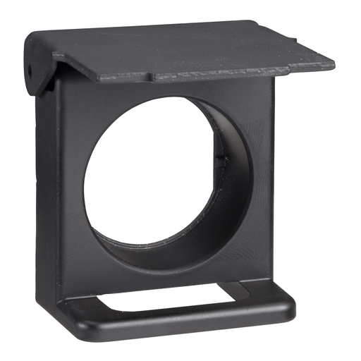 Black padlockable flap for Ø22 flush pushbutton