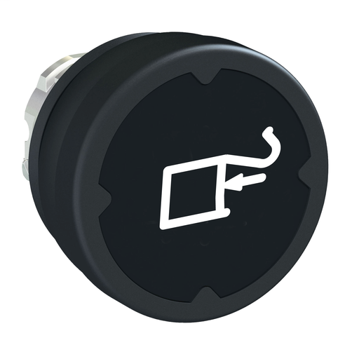 Pushbutton head for harsh environment – black – with marking