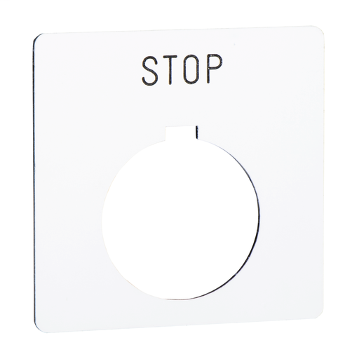 PUSHBUTTON LEGEND PLATE 30MM TYPE K