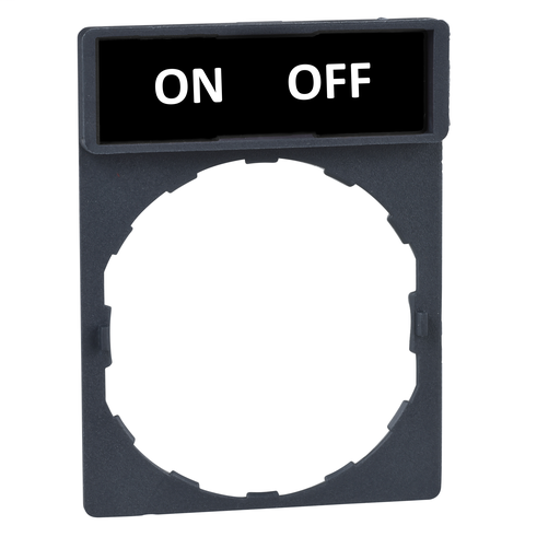 Legend holder with legend – Ø22mm – OFF ON