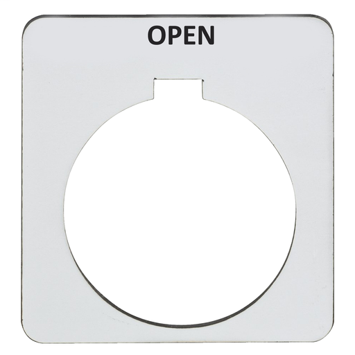 Push button legend plate 30mm t-k