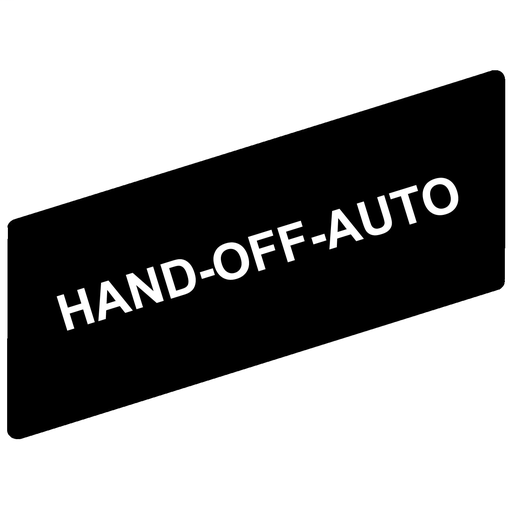 Marked legend 8 x 27 mm for legend holder 30 x 40 mm – HAND-OFF-AUTO