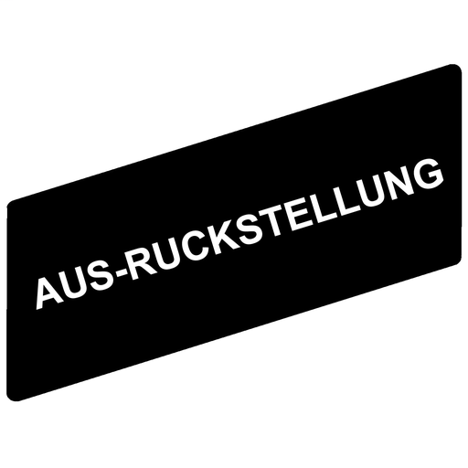 Marked legend 8 x 27 mm for legend holder 30 x 40 mm – AUS-RÜCKSTELLUNG