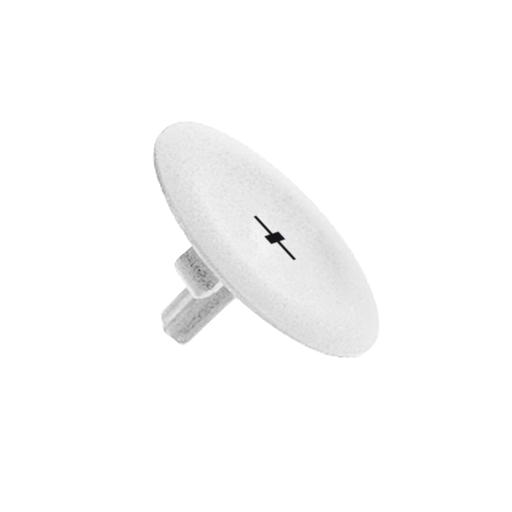 White cap marked + for circular pushbutton Ø22