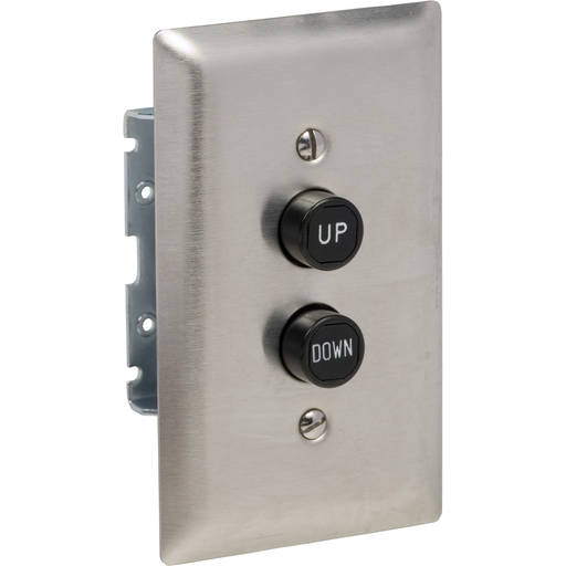 Control station type B – 2 operators – Up-Down – stainless plate