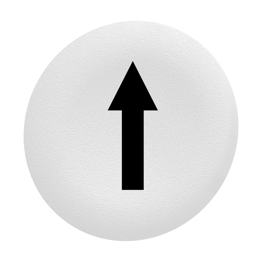 White plain cap up arrow for flush mounted push button