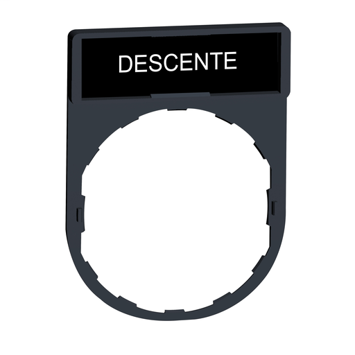 Legend holder 30 x 40 mm with legend 8 x 27 mm with marking DESCENTE