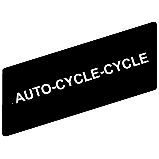 Marked legend 8 x 27 mm for legend holder 30 x 40 mm – AUTO-CYCLE-CYCLE