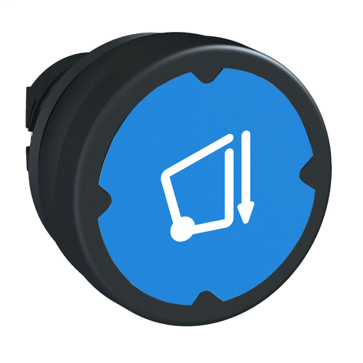 Pushbutton head for harsh environment – dark blue – with marking