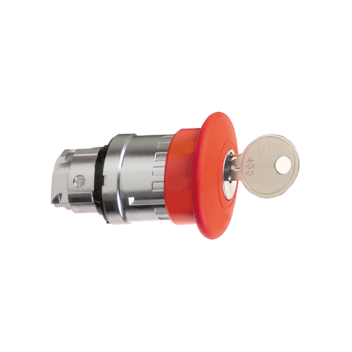 Red Ø40 Emergency switching off pushbutton head Ø22 latching key release