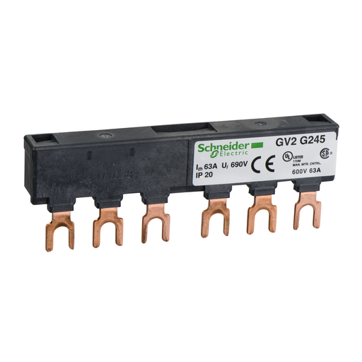 Linergy FT – Comb busbar – 63 A – 2 tap-offs – 45 mm pitch