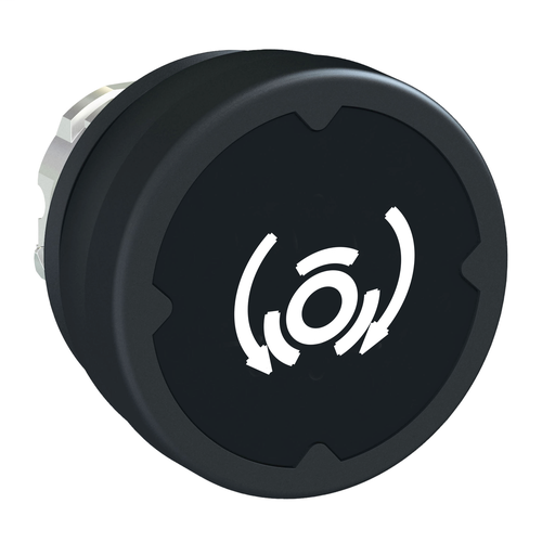 Pushbutton head for harsh environment – black – with marking